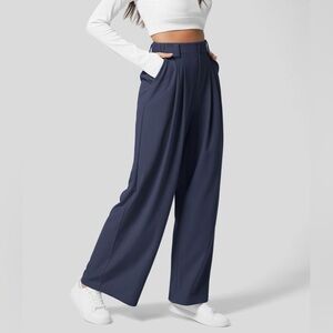 HALARA Navy Wide Leg Pants